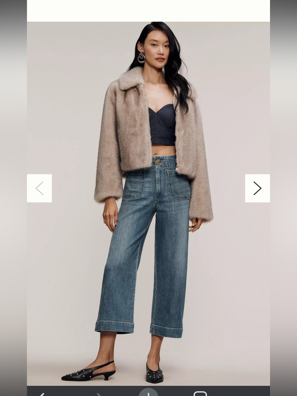 Anthropologie Maeve The Colette Crop High-Rise Wide-Leg Jeans